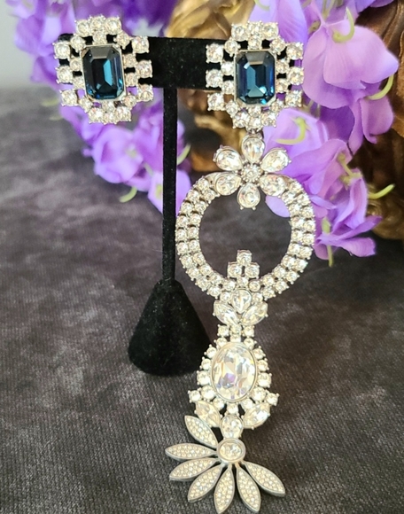 Burberry Jewelry - Burberry Runway Collection Rhinestone Earrings